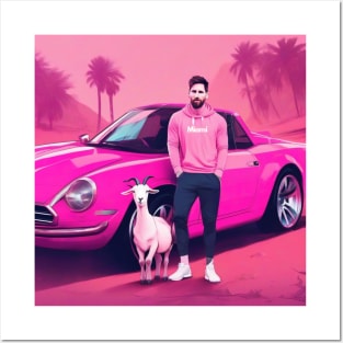 Messi Welcome to Inter Miami Goat Art Gift Posters and Art